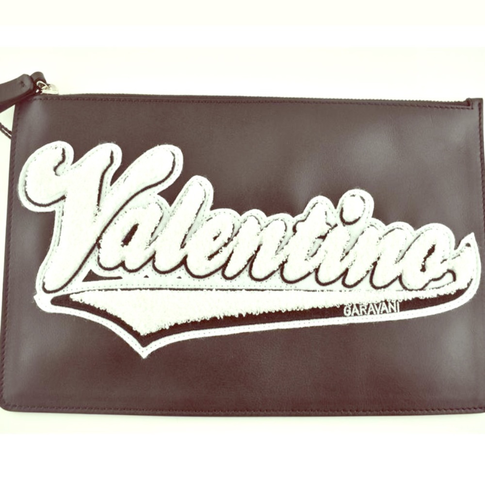Valentino Rockstud Leather Clutch